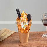Ice Cream Display Model Simulation Food Hongkong Egg Bubble Waffle Model Display With Paper Box Egg Waffle Model thumbnail-6