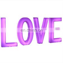 Rechargeable outdoor use wedding decoration remote control plastic led illuminated letters