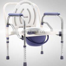 Elderly Shower Toilet Steel Commode Chair With Bedpan thumbnail-4