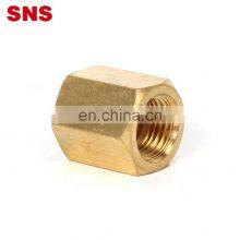 SNS Pneumatic BL Series Female Thread Straight Connector Adapter Brass Pipe Fitting Long Hex Coupling Nut thumbnail-4