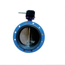 Tecofi Manual Double Flanged Type Butterfly Valve Manual Lever Handle