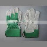 Split Leather Safety Gloves Green thumbnail-2