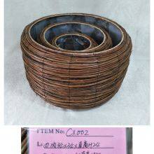 Outdoor Decorative Willow Basket Willow Garden Basket for Plant thumbnail-5