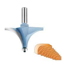 TIDEWAY LC0602 Corner Round Bits Double Flute Solid Surface Lower Ball Radius Bearing Guide Carbide Round Over Edging Router Bit thumbnail-3