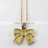 2015 Factory Direct Sell Personality Latest Design Fashion Valentine's Gift Bowknot Pendant Necklace Costume Jewelry Necklace thumbnail-1