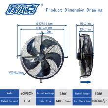Axial External Rotor Motor Flow Fan Blade HVAC YWF600 Self-produced 220V/380V thumbnail-1