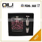 Promotional 6oz Stainless Steel Hip Flask Gift Set Premium for Women's Day and Mother's Day