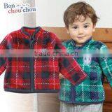Japanese Wholesale Products Cute Stock Jackets Baby Clothes Check Pattern for Winter Infant Wear Children Garment Kids Clothing thumbnail-1