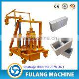 Low Investment High Profit QTF40-3C Mini Small Manual Mobile Concrete Hollow Brick Blocks Forming Making Machine