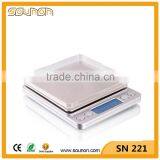 Europe Hotselling Digital Scale Large LCD Display Backlight Large Stainless Steel Weighing Platform Pocket Scale 0.01g thumbnail-2