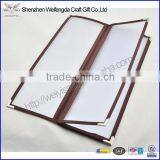 Fancy Four-folding Clear PVC Menu Cover