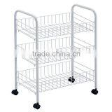 3 Tier Metal Home Office Storage Cart Smart Moving Kitchen Rack thumbnail-1