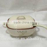 Stocked Small Ceramic Porcelain Soup Tureen With Lid thumbnail-4