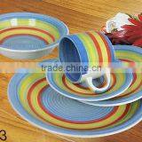 30 Pcs Hand-painted Ceramic Stoneware Dinnerware Set, 30pcs Ceramic Dinner Set for Chile thumbnail-4