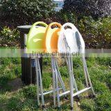 Strong and Durable 45H Metal Leg and Plastic Triangle Folding Stool thumbnail-4