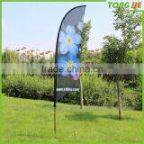 Double Sided Print Feather Flag With Spike,factory Price Knife Flag Supplier's Choice