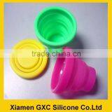 Travel Camping Folding Silicone Rubber Cup With Lid thumbnail-1