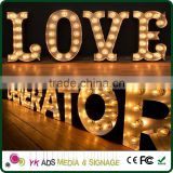 romantic heart lamps Acrylic Led Letters
