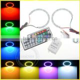 New product 2x dc 12v car rgb halo rings kit controller 40mm