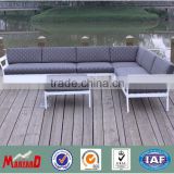 white coated aluminum leisure garden furniture with cushion