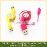 Wholesale Colorful Retractable 2.0 USB Micro Charger Cable for Samsung Android Phones thumbnail-3