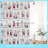 Character Fashion Design PEVA Shower Curtain With Children thumbnail-1
