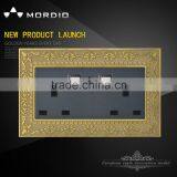 Mordio Zinc Panel Double 13A Wall Socket With 2 USB