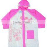 PVC Waterproof Hooded Raincoat Jacket