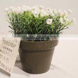 Plastic Artificial Potted Bonsai Flower Baby's Breath Plant for Festive Decor thumbnail-1