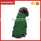C587 Wholesale Cable Knitted Fleece Hooded Pullover Dog Sweater Custom Knit Dog Sweater Unique Dog Sweaters thumbnail-2