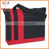 New Design Custom Larger Front Pocket 600 D Polyester Top Zippered Closure Tote Bag thumbnail-4
