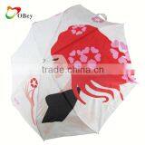 21'' 3 Folding Rain and Sun Umbrella