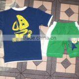 Children Short Sleeve Printed Knitted T-shirt and Short Pant thumbnail-1