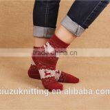 Red Cotton Beautiful Thick China Wholesale Unisex Socks With Horses thumbnail-1