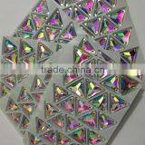 Stock Selling Fancy High Quality Triangle Shape Crystal AB Color Sew on Crystal Beads For Garment thumbnail-2