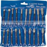 diamond abrasive mounted points with 6mm shank