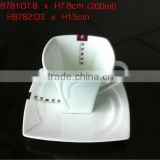 H8782 restaurant hotel and home use porcelain cup and saucer sets