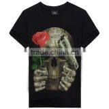 2016 Men's Cotton Short Sleeve T-shirt Fashion O-neck Casual Skull Wolf 3d Print T Shirt M-XXXL thumbnail-2