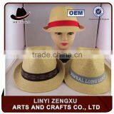 Cheap Colorful Straw Fedora Hats for Children thumbnail-4