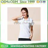 Comfortable Sport Wear For Women Quick Dry Custom Logo White Polo T Shirt thumbnail-4