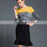 Woman Spring Autumn Sweater 2016 Female Knitting Thin Striped Pullover Three-Quarters Sleeve thumbnail-3