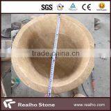 Beige Travertine Free Standing Hand Basin thumbnail-3