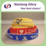 cheap sell bulk custom debossed color filled silicone wristbands