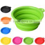 7 Color Available New 2015 Pet Dog Portable Bowl Silicone Collapsible Feeding Water Feeder Travel Dog Bowl thumbnail-2