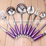 PP Plastic Handle 201 Stainless Steel Cooking Utensil Set thumbnail-2