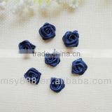 Wholesale blue satin ribbon rose for perfume bottle