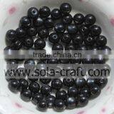 Round 6MM Black Charm European Cats Eye Resin Beads Crystal Sparking African Jewelry Set Silicone Beads For Clothes thumbnail-1