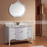 WTS22500 Classic Antique 30-inch White Single Sink Bathroom Vanity With Marble Top thumbnail-5