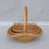 Egg Shape Wicker Basket for Picnic or Outside Activity thumbnail-1