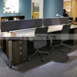 Simple and Clear Design Chrome E1 MDF Office Table for 4 Person (DIA-series)